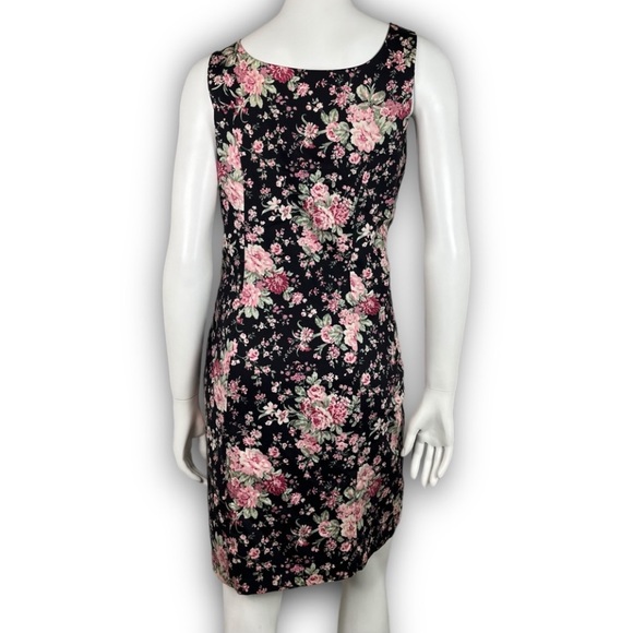 NWOT LAURA ASHLEY True 90s Vintage Floral Sheath Mini Dress Cottagecore Prairie - Picture 8 of 15